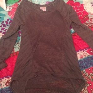 High low grey sweater